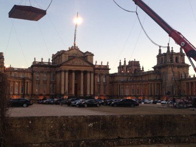 Vor-Ort-Aufnahme am Blenheim Palace für SPECTRE.
